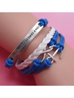 Leather style bracelet