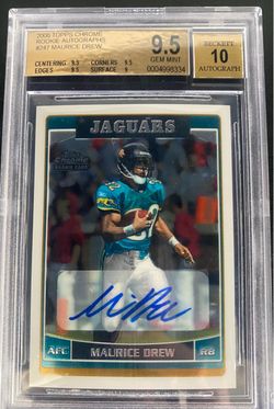 2006 Topps Chrome Maurice Drew Rookie Auto BGS 9.5
