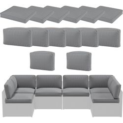  Outdoor Cushions for Patio Furniture 14PCS Outdoor Cushion Covers Replacement Washable with Zipper brand new in box $99  Warehouse Clearance Sale   