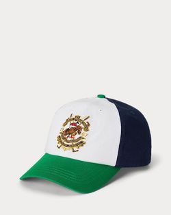 Polo Ralph Lauren Unisex Color-Blocked Cotton Twill Ball Cap White Multi One Size