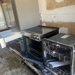 KitchenAid French Door Refrigerator And Glass Stove Dishwasher KitchenAid 