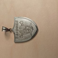 Silver NFL Raiders Pendant