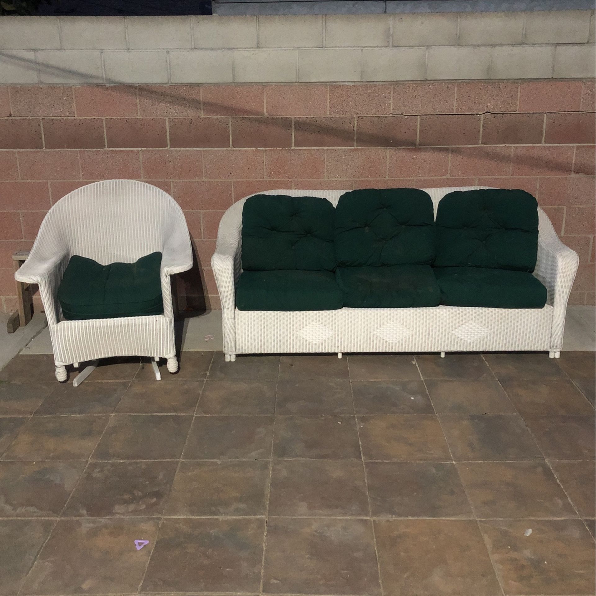 Patio sofa and chair