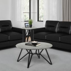 Scotland Black Sofa And Loveseat