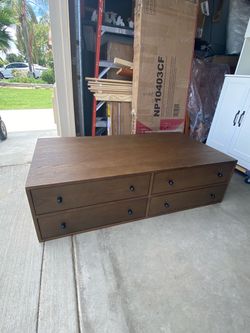 Center Table with Large Storage for Living Room, Walnut
