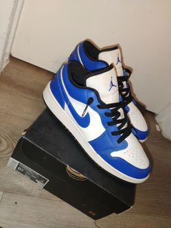 Air Jordan 1 Low Blue White Sneakers