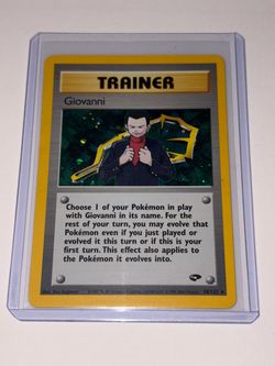 Giovanni Holo Rare Pokémon Trainer Card 18/132