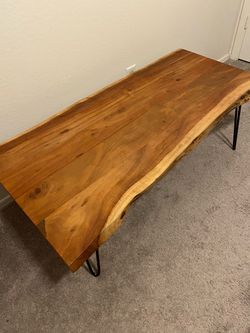 Live Edge Wooden Coffee Table set