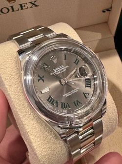 2021 Rolex Datejust 41 Wimbledon Smooth Bezel Oyster Bracelet