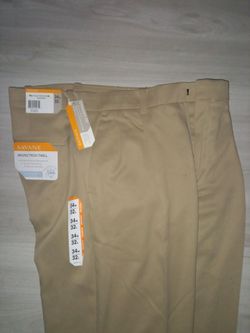 Savane Micro Tech Twill Khaki Pants 34x32