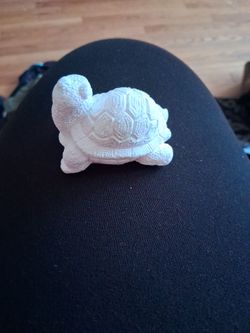 White Ceramic Turtle Figurine