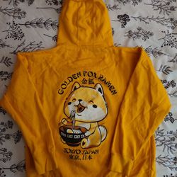 Golden Fox Ramen Tokyo Japan Hoodie Women's Size M