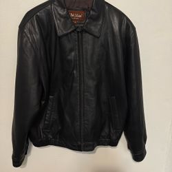 Black leather jacket 
