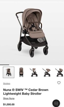 Nuna ® SWIV ™ Cedar Brown Lightweight Baby Stroller