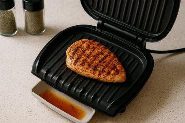 🔹 NEW (George Foreman) Champ Grill Healthy Cooking Nonstick Patented Slope