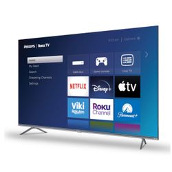 Philips 65” 4K QLED UltraHD Roku Smart TV Brand New In Box 