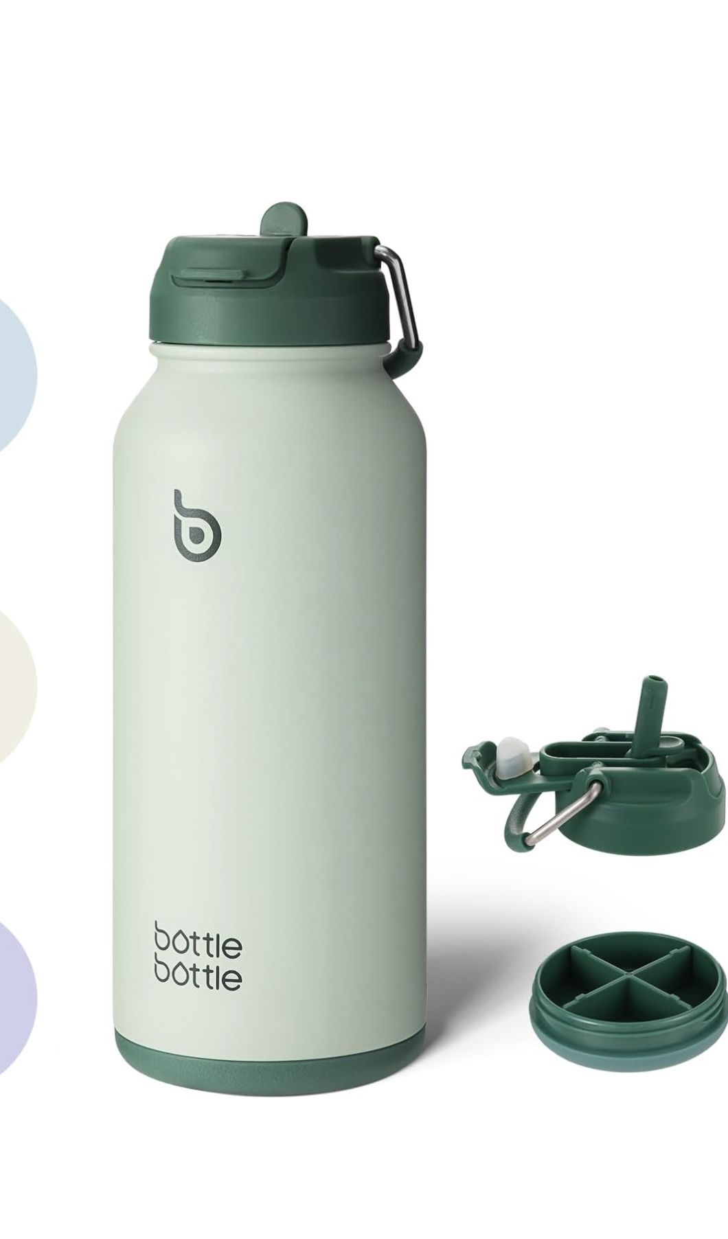 32oz Insulated Water Bottle Stainless Steel —brand new -green