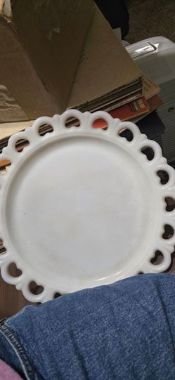 Vintage Anchor Hocking old colony milk plate?