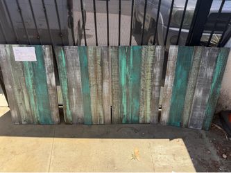 4 panel wood wall art