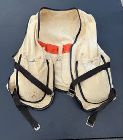 Vintage Canvas Pocket Weighted Fitness Workout Vest, Weighs 21.5lbs