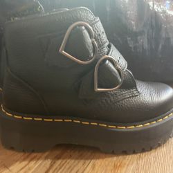 Dr. Martens Devon Heart Leather Platform Boots 