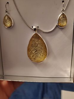 Necklace and earrings