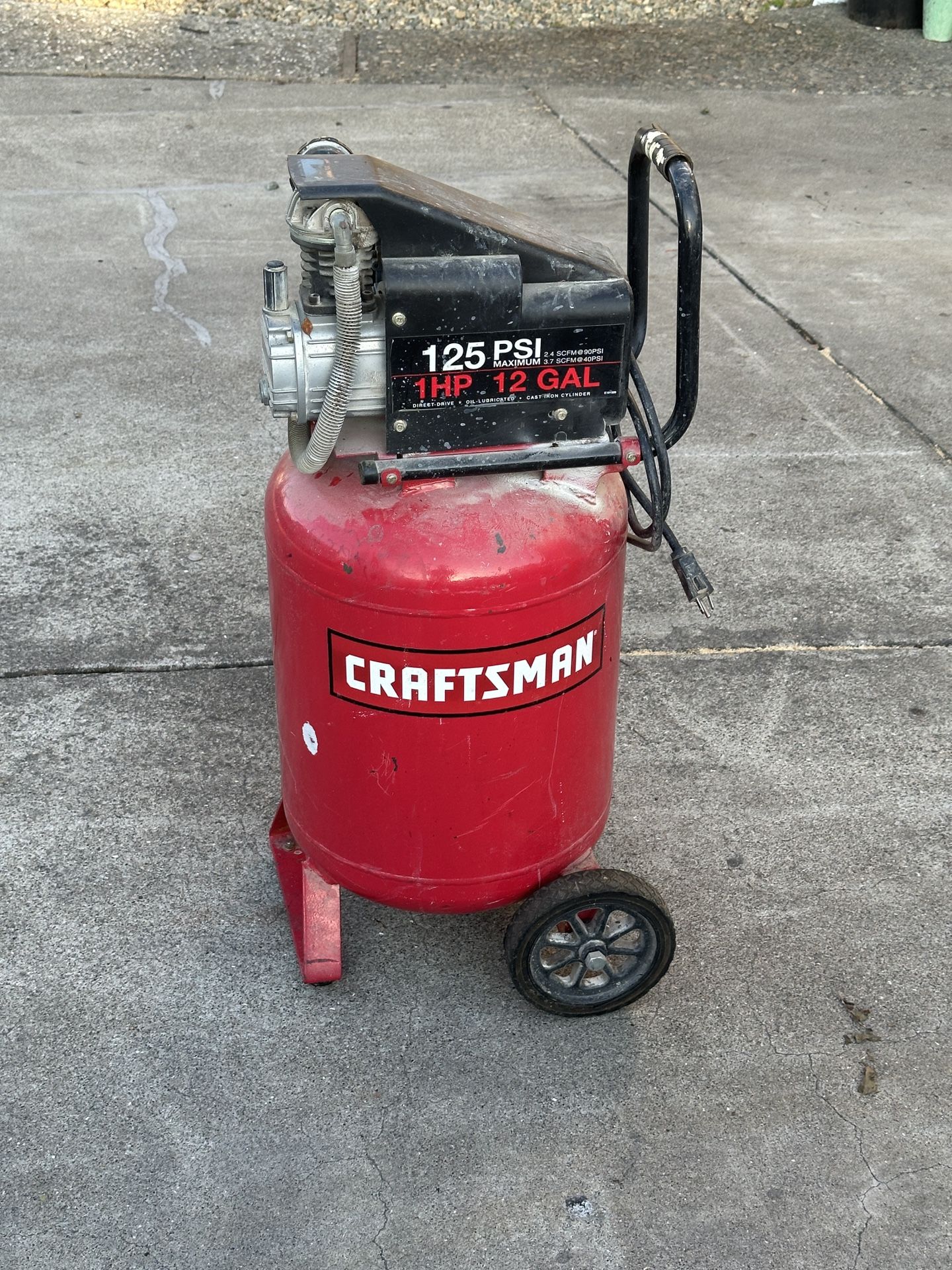 Craftsman 12-Gallon Air Compressor – 125 PSI