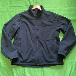 Women’s Kirkland Costco Brand Black Collar Jacket Zip Closure Size Large 