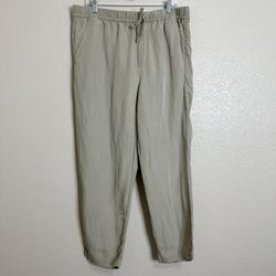 NWT H&M Linen Blend Pull On Jogger Pants, Sz Large