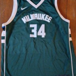 Youth Size Xlarge Adult Small Giannis Antetokounmpo Jersey Nike Dri Fit Green Milwaukee Bucks Basketball 