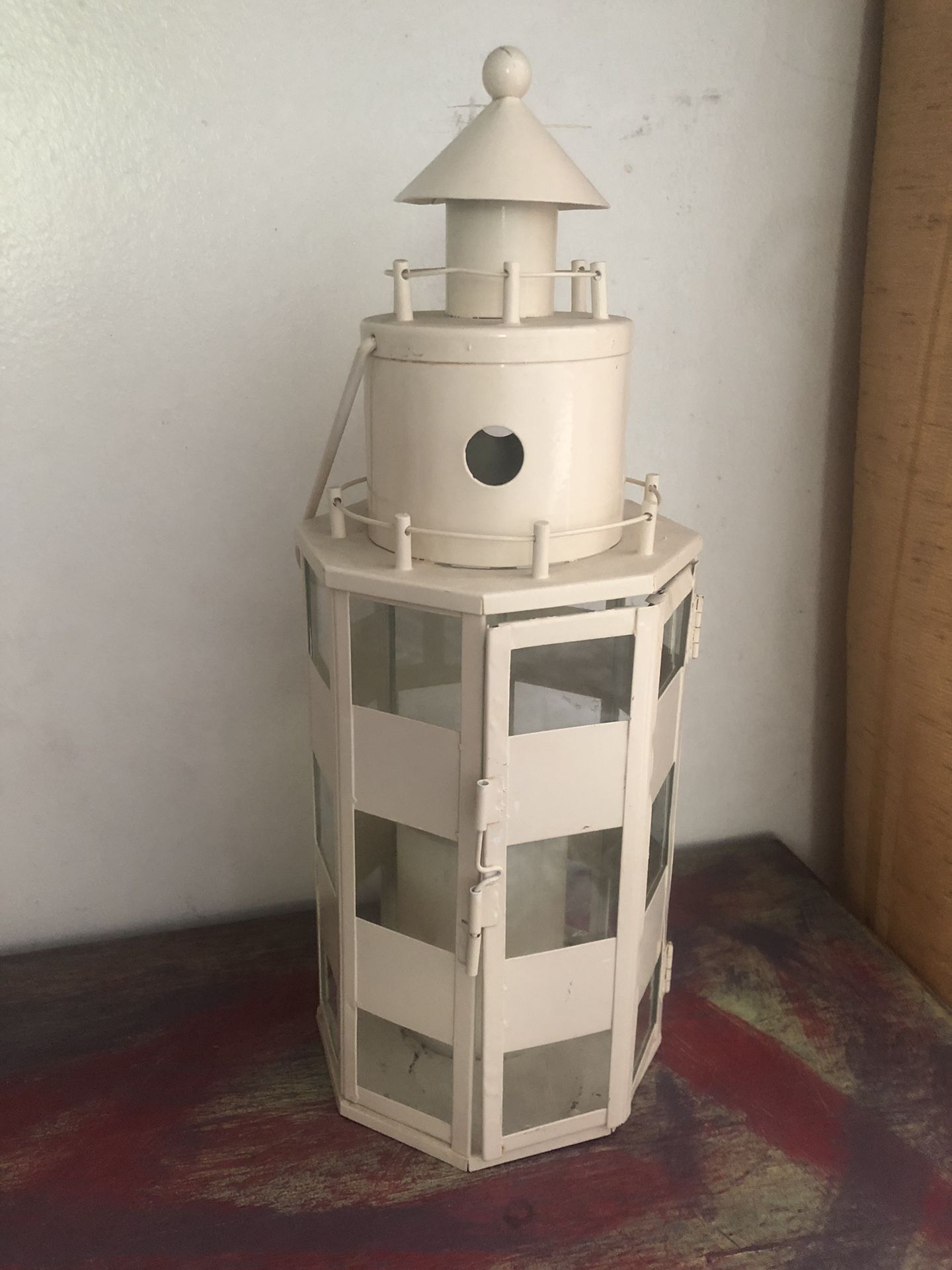 Lantern Light House Glass Door PILLAR HOLDER 6.625"x6.625"x18"