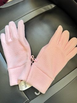 Gap Kids pink fleece touchscreen gloves