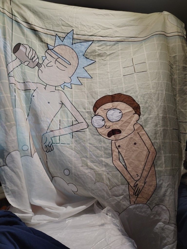 Rick And Morty Shower Curtain