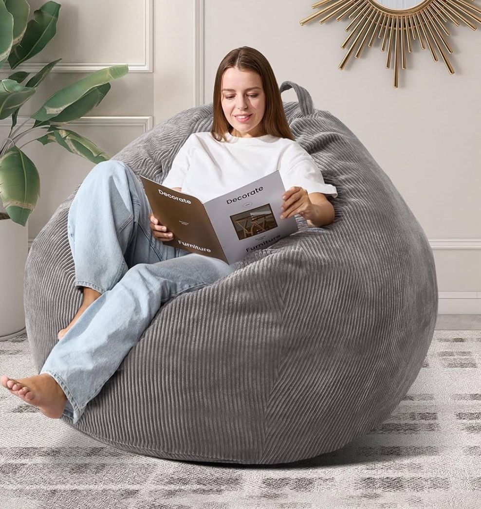 3 Foot Gray Bean Bag