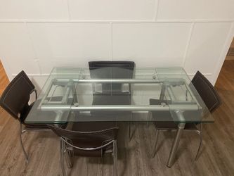 Glass Table And Chairs Price Cut Now $340 Half Price