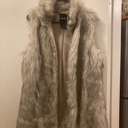 Ladies Vest Faux Fur 