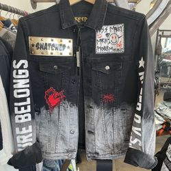 Men’s Patched Jeans Jacket Custom