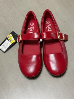 art class Red Girls' Mary Jane Dress Shoes with Gold Buckle Size 5 NWT
