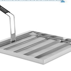 AF45 Commercial Deep Fryer Filter, 13.75" X 13.75" Fryer Oil Filter, 304 Stainless Steel, 550 Microns, Extend Oil Life By 40% for Commercial Kitchens 