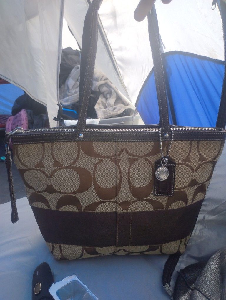 Coach Signature F13548 Shoulder Tote Handbag