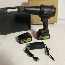 Electric-Cordless-Leaf-Blower - 500000RPM Handheld Leaf Blower - 2 X 4.0Ah Batteries and Charger Included, Lightweight Leaf Blowers for Patio Cleaning