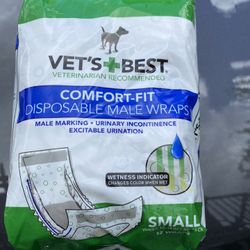Disposable Dog Diapers For Males, Size Small
