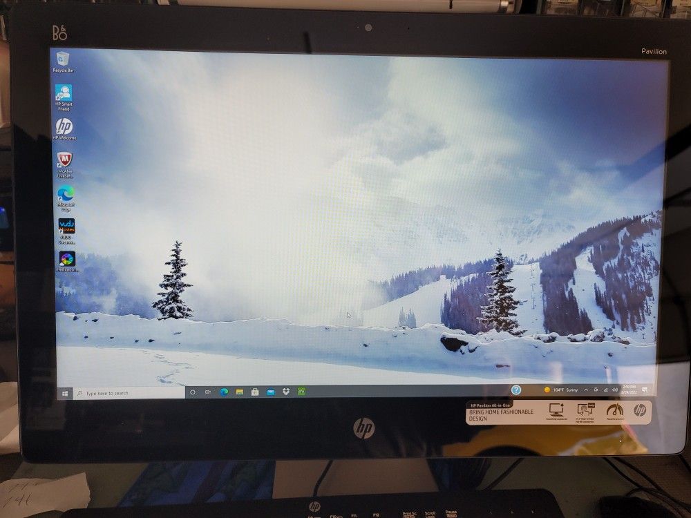 HP Pavilion 22-a113w Touch Screen All In One