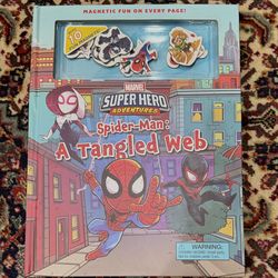 MARVEL SUPER HERO ADVENTURES SPIDER-MAN:A TANGLED WEB MAGNETIC HARD COVER BOOK