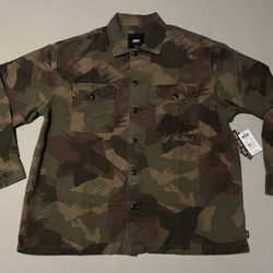 Vans Off The Wall Men’s Brushed Camo Overshirt Shirt Jacket Brand New DS