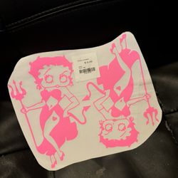 Betty Boop window decal, sticker, pink color