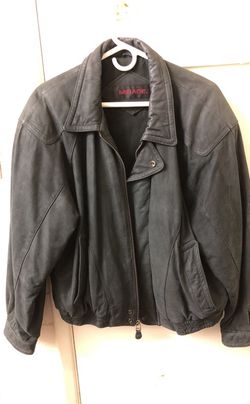 Black Genuine leather jacket, large