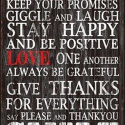 Kind Words Metal Sign