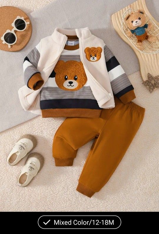 Brand New Baby Boys 3pcs Set 