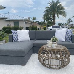 Grey sectional 